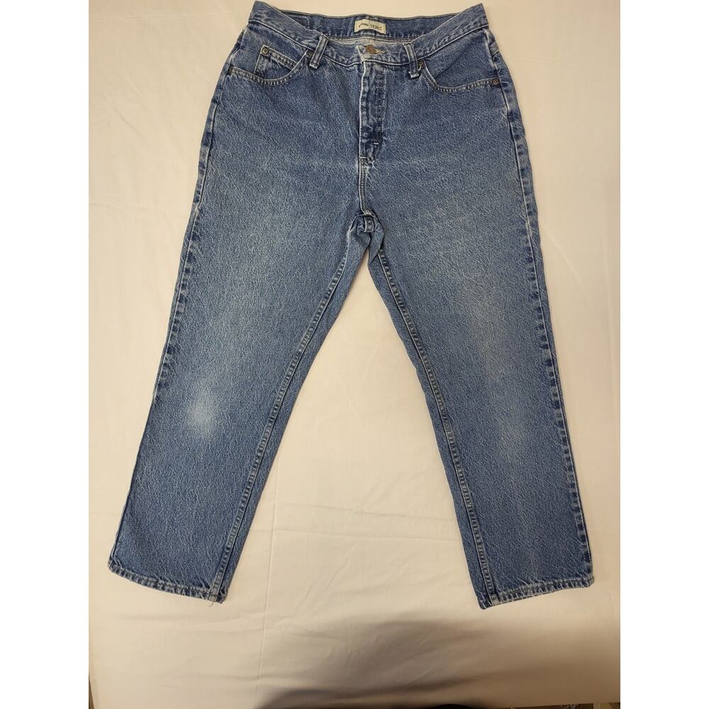 Lee Riders Womens 12P Petite Relaxed Fit Jeans Blue Denim